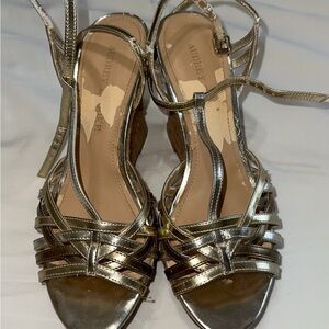 Audrey Brooke Gold Glamorous Sandals
